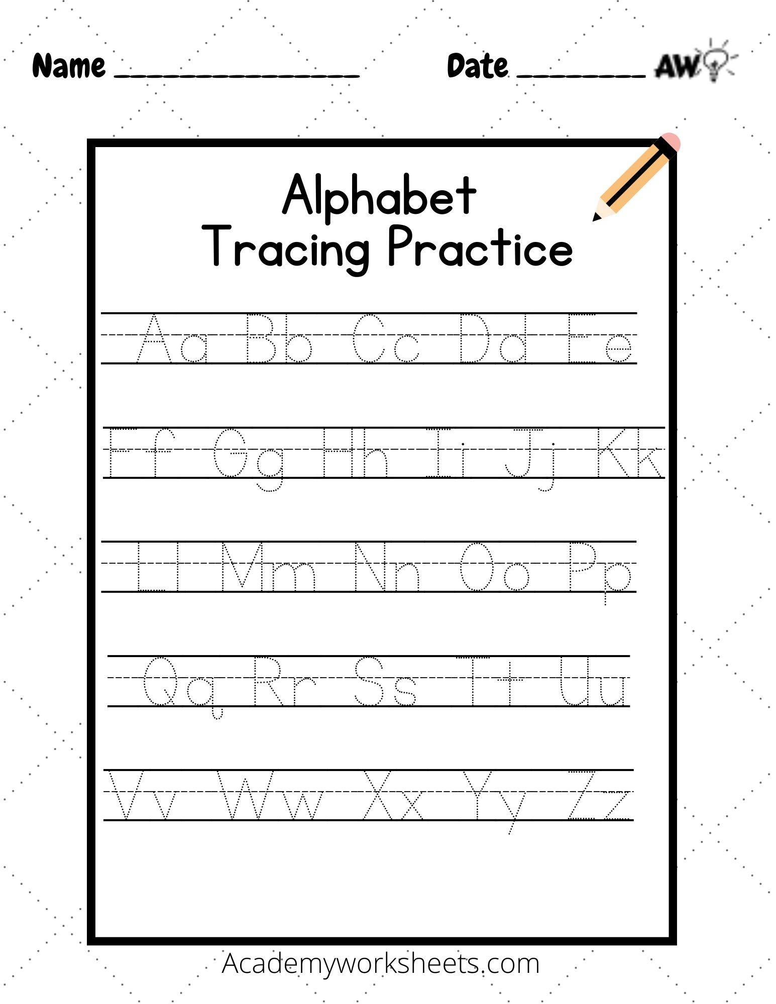 Letter Tracing Alphabet Tracing Worksheets Pdf