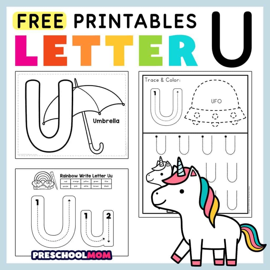 Alphabet U Worksheet