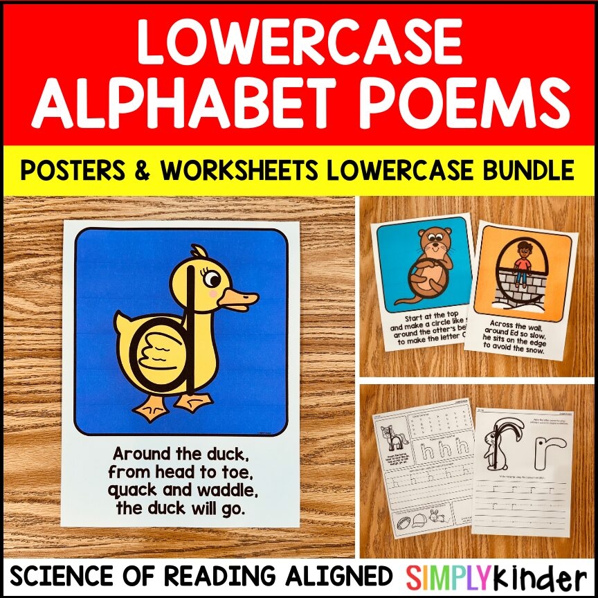 Lowercase Alphabet Posters U0026 Poems Alphabet Worksheets Writing 