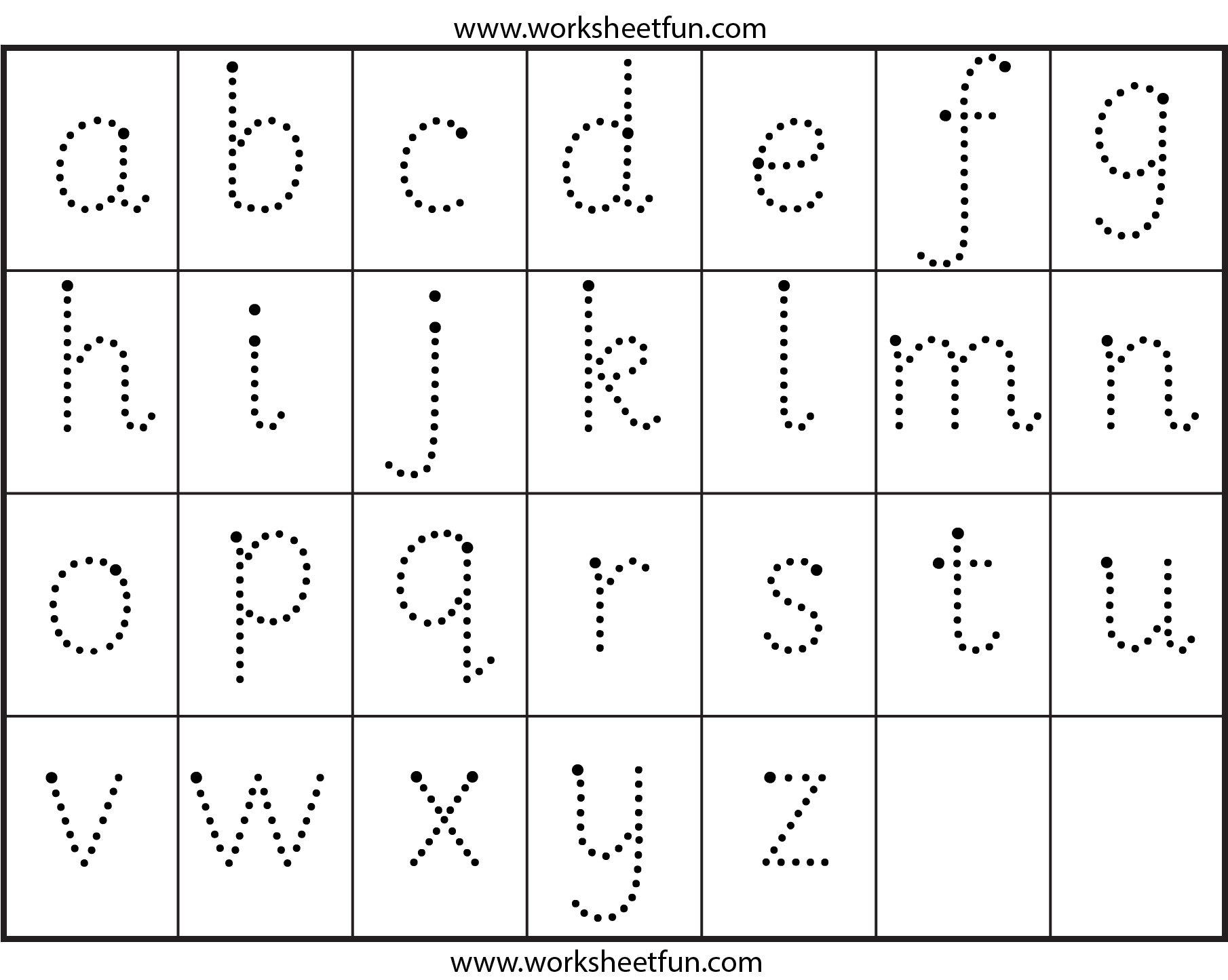 Lowercase Letter Tracing 1 Worksheet FREE Printable Worksheets