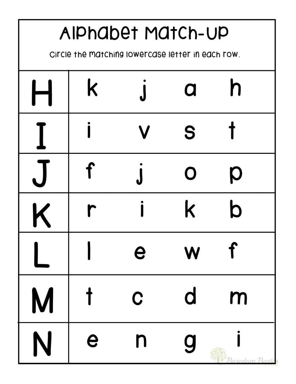 Matching Letters Worksheets 736 Letter Worksheets For Preschool Worksheets Library