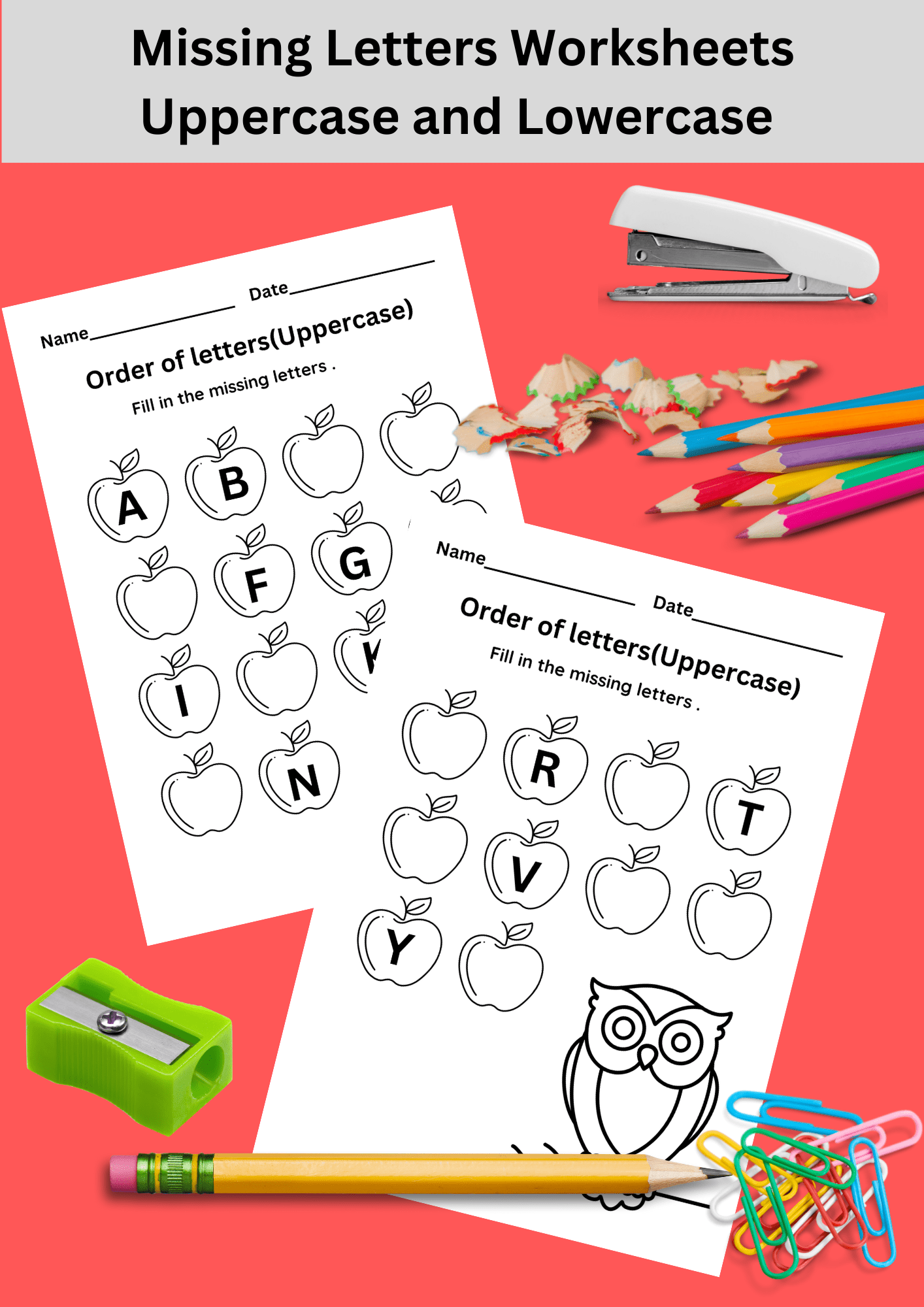 Missing Alphabets Uppercase And Lowercase