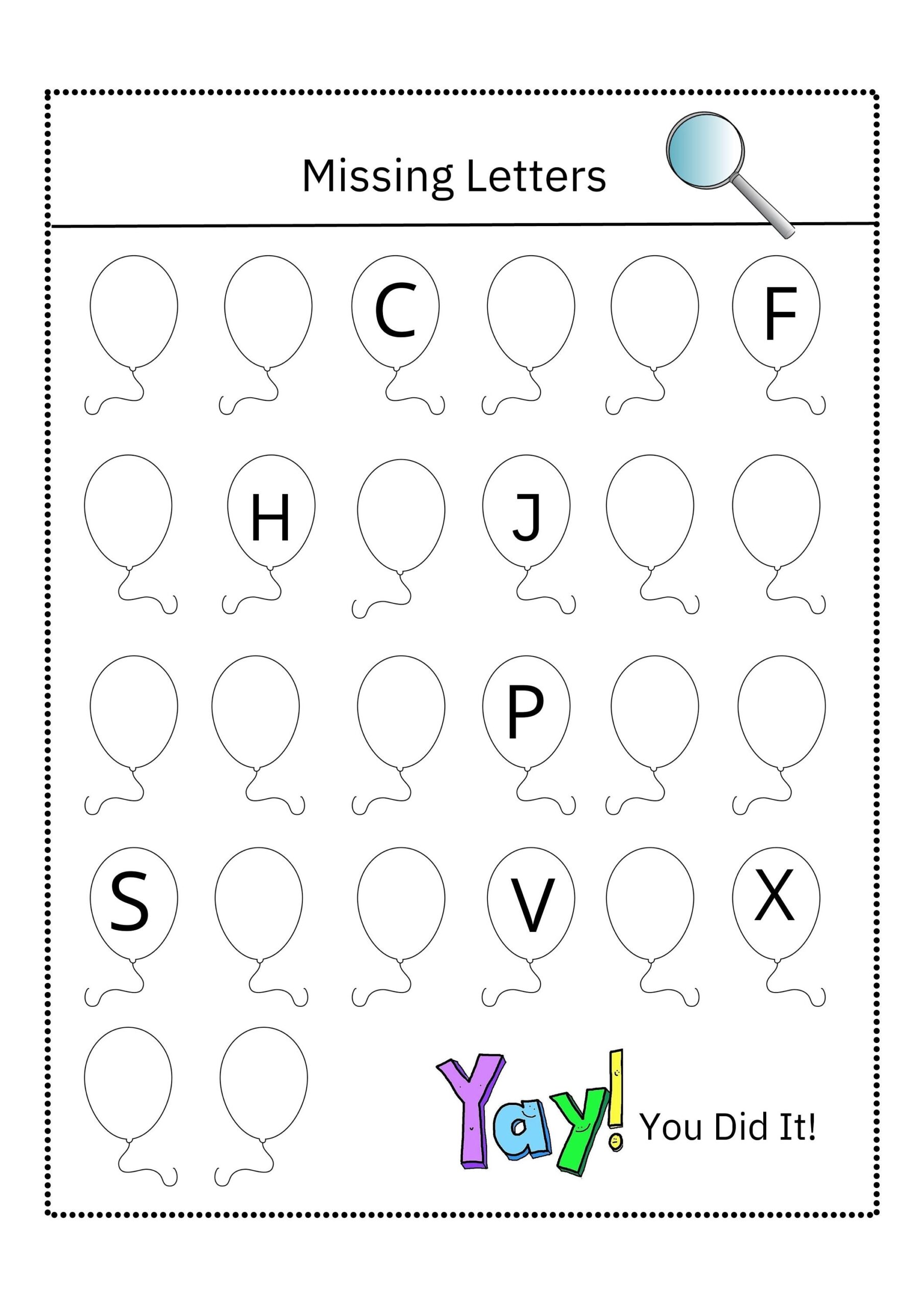 Missing Letter Worksheets Activity Pages Alphabet Letters 