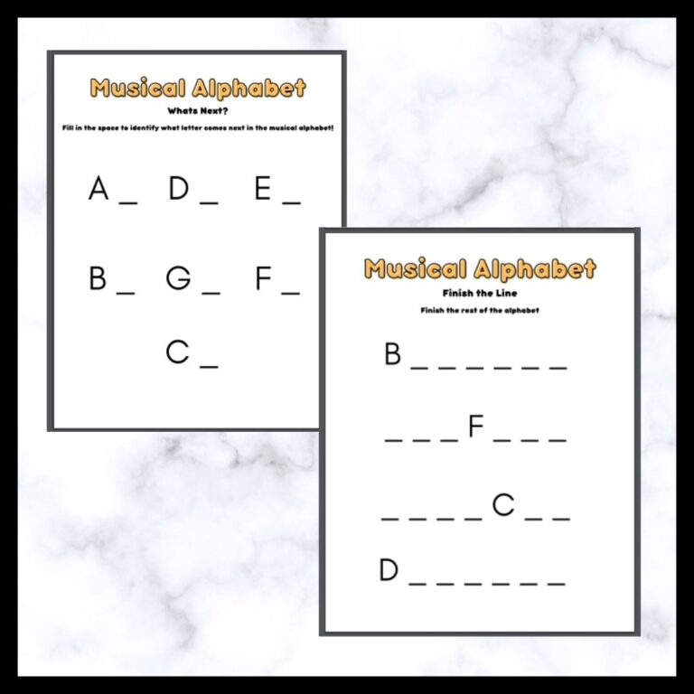 Musical Alphabet Information Page U0026 Worksheets Classful