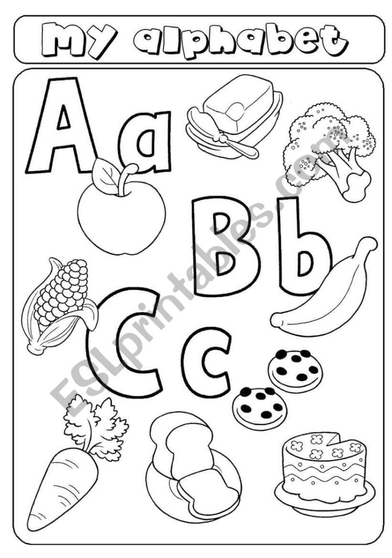 My Alphabet Letters A B C Food ESL Worksheet By Asia1978