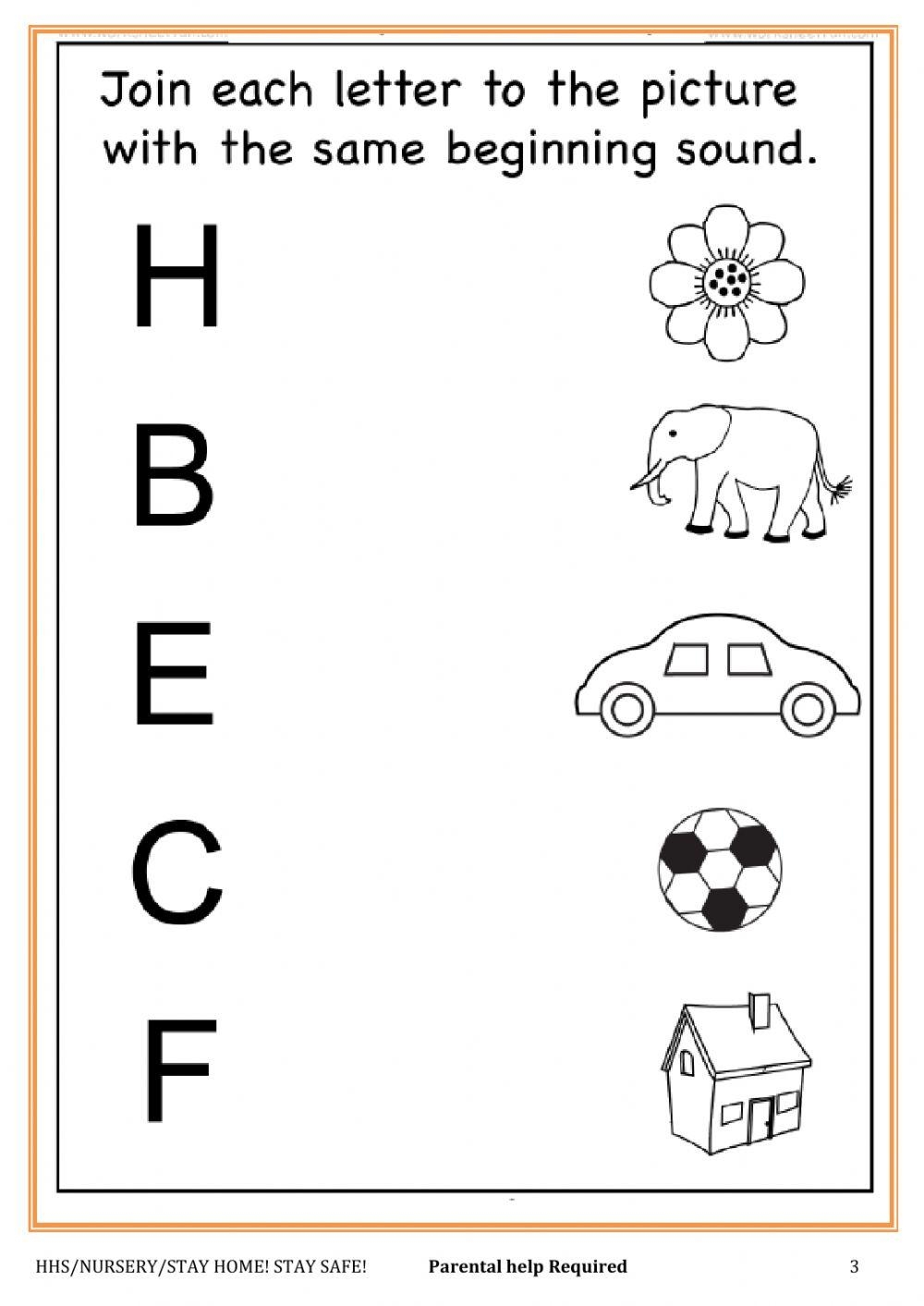 Nursery Alphabet Phonics Worksheet Live Worksheets Worksheets Library