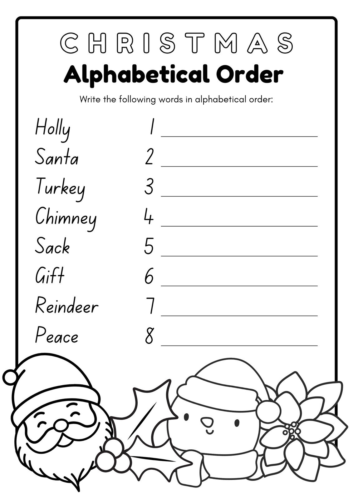Page 10 Free Editable Christmas Worksheet Templates Canva