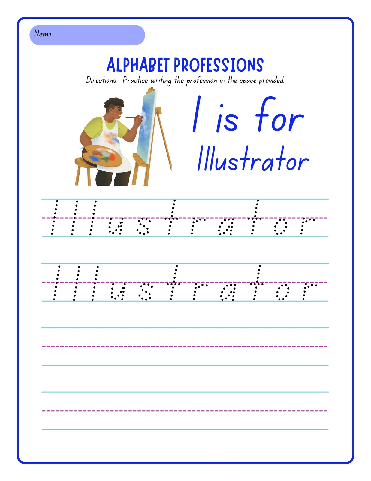 Page 14 Free Custom Printable Handwriting Worksheet Templates Canva