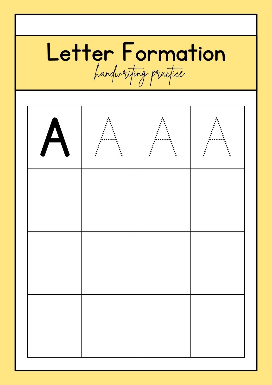 Page 2 Free Custom Printable Handwriting Worksheet Templates Canva
