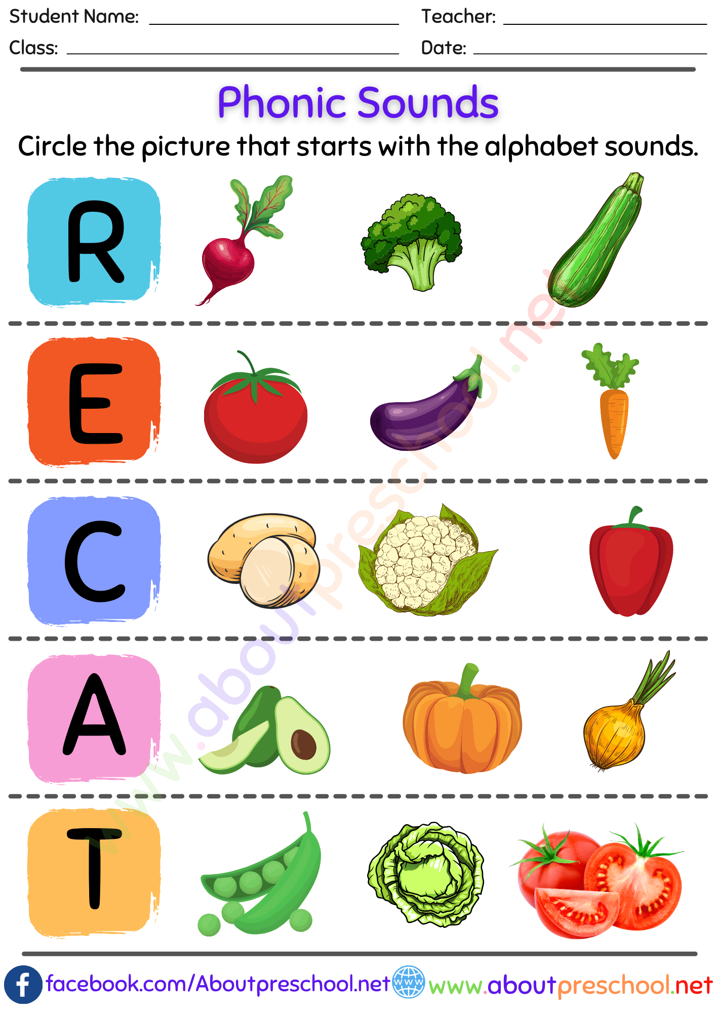Alphabet And Phonics Worksheets