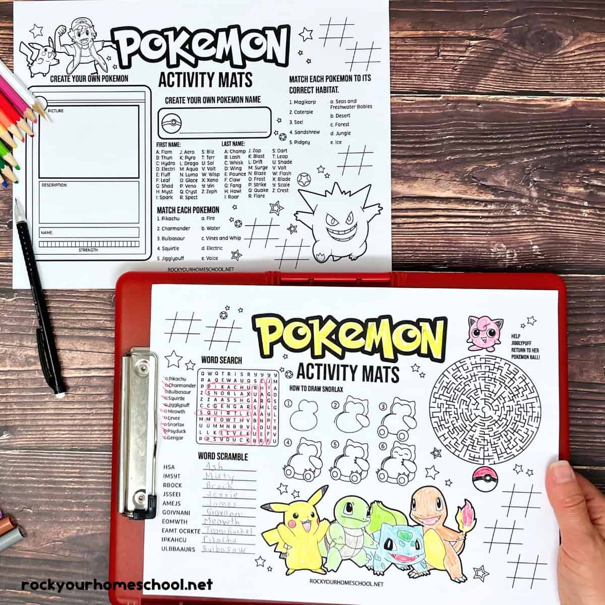Pokemon Alphabet Worksheets