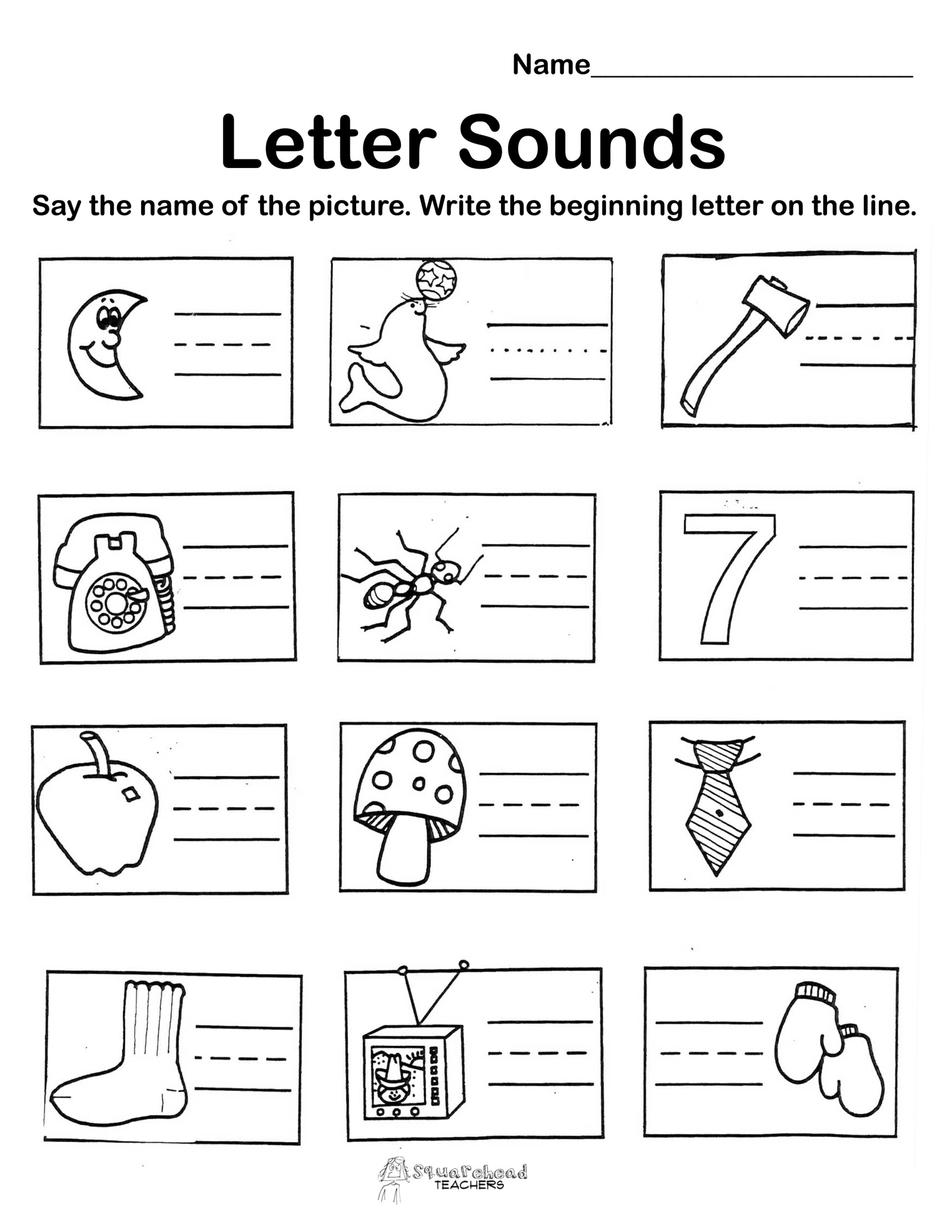 Preschool Phonics Worksheets Learning Beginning Sounds From A To 