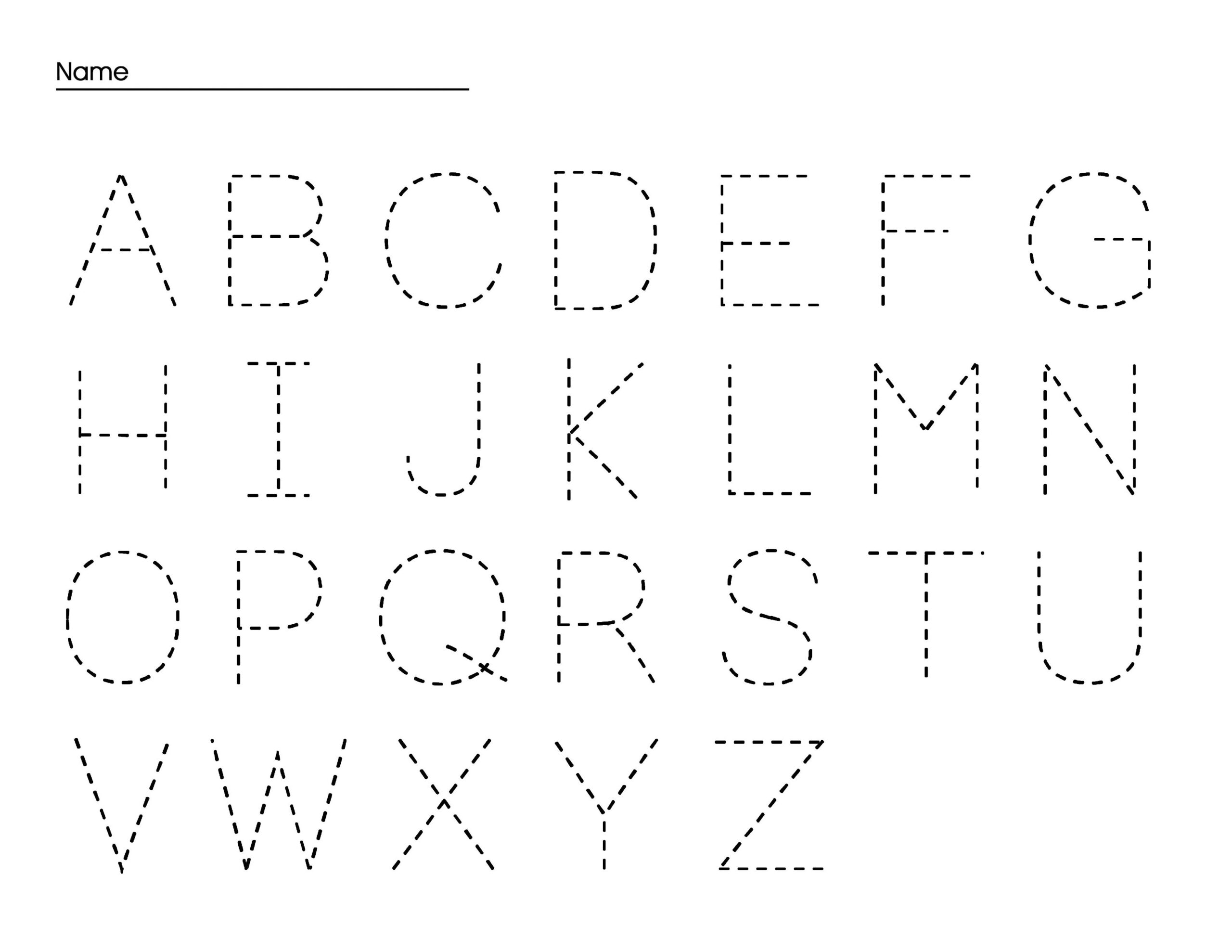 Alphabet Tracing Worksheet For Preschool
