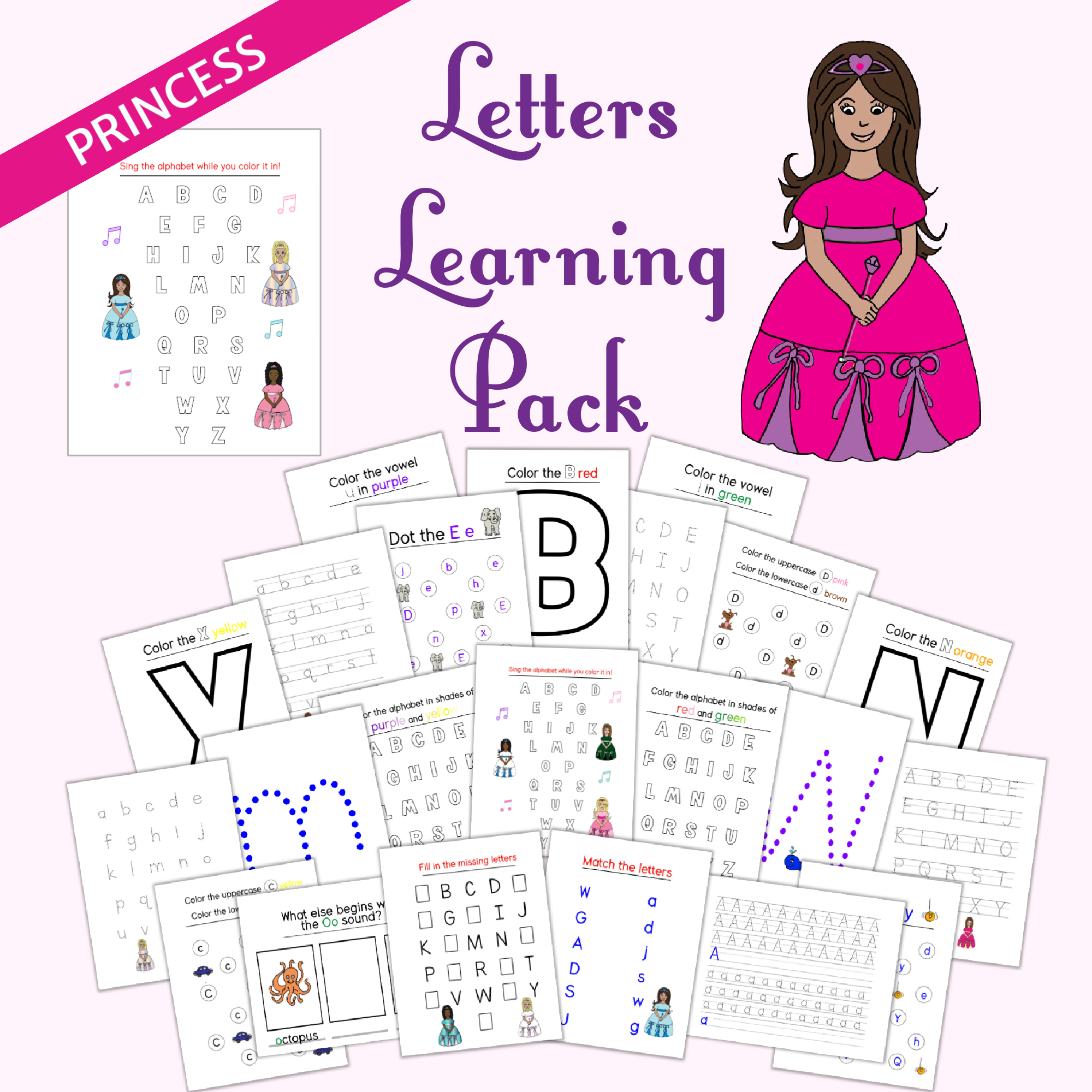 Princess Letter Learning Pack No YOU Need To Calm Down 