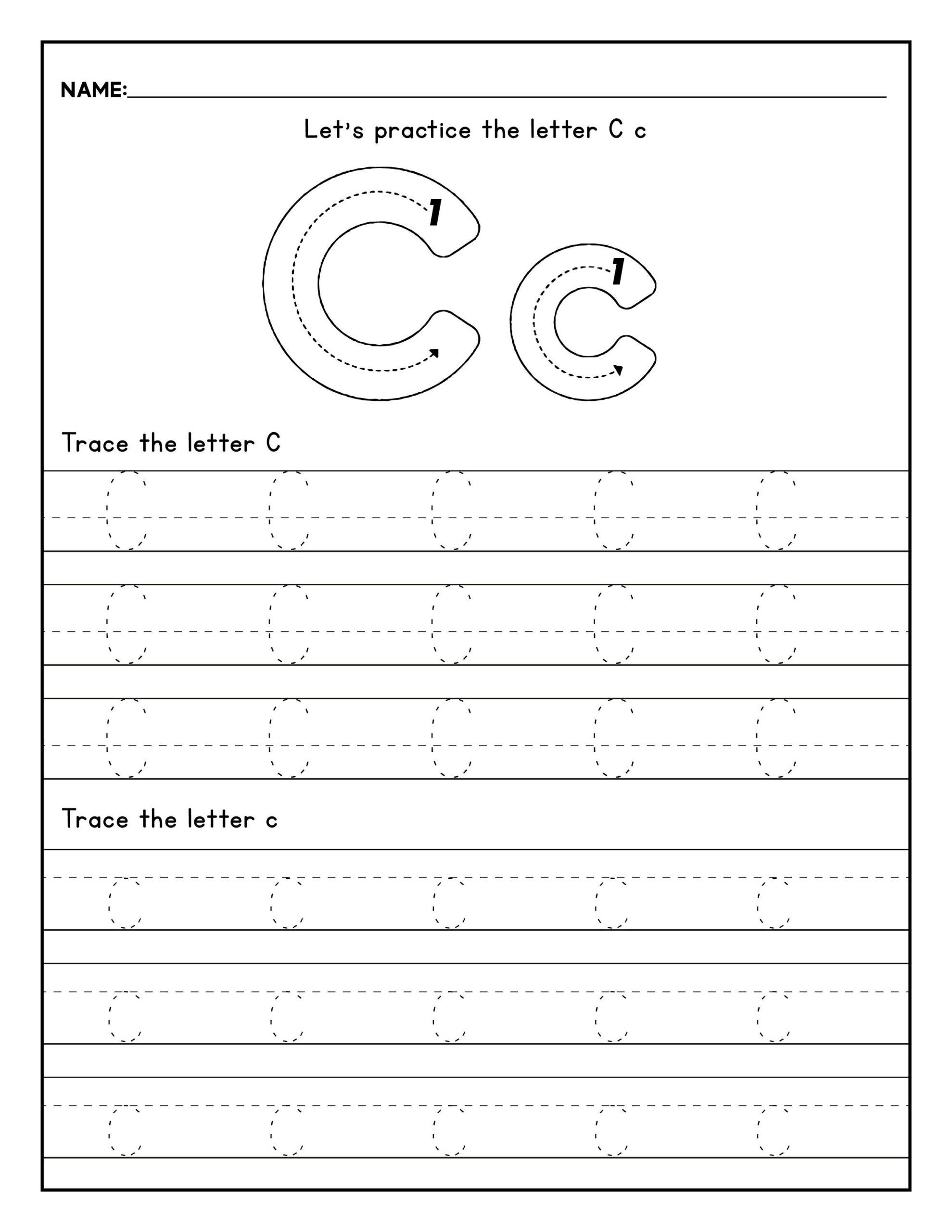 Printable Alphabet Tracing Worksheets 26 Pages With Stroke Order Capital And Lowercase Letters Perfect For Preschool U0026 Kindergarten Etsy