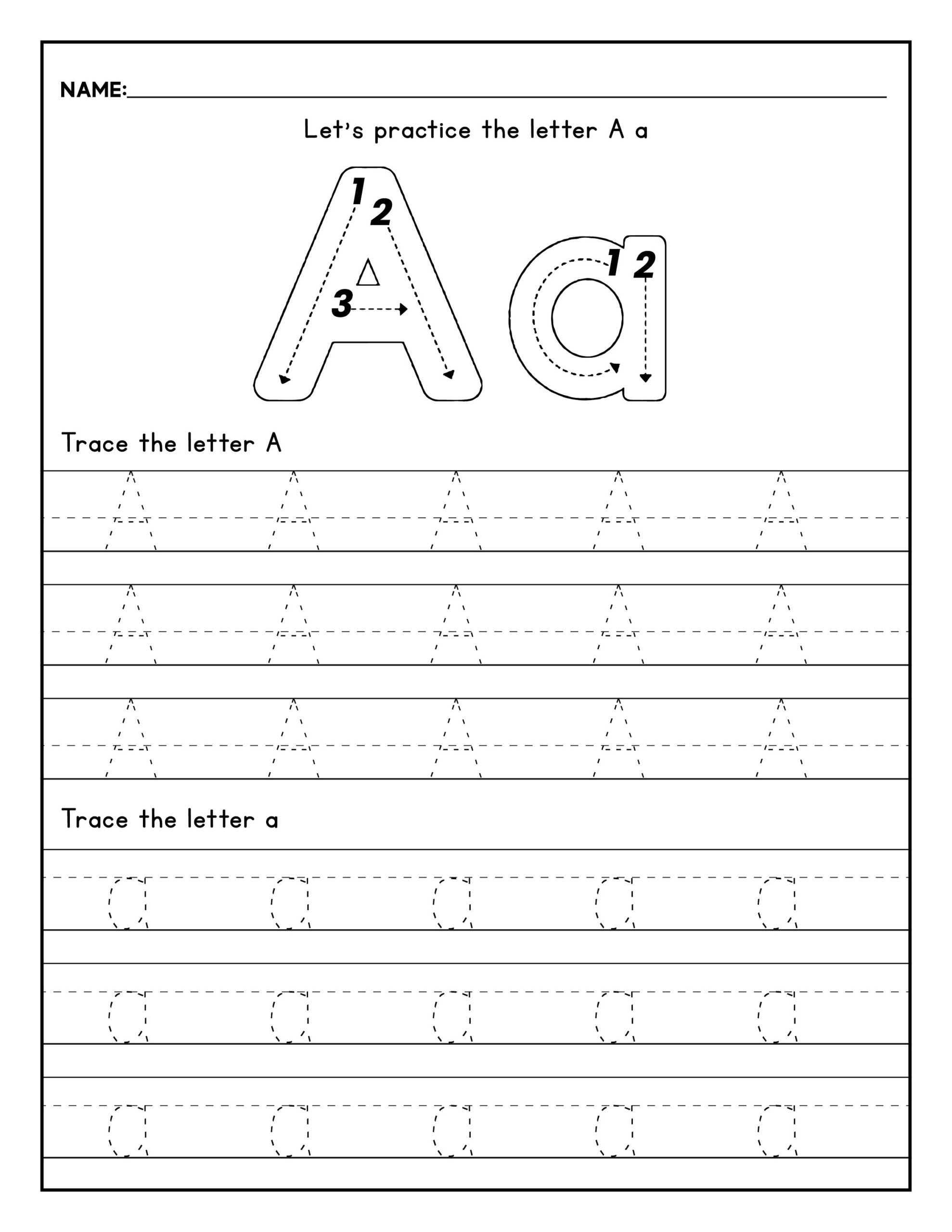 Printable Alphabet Tracing Worksheets 26 Pages With Stroke Order 