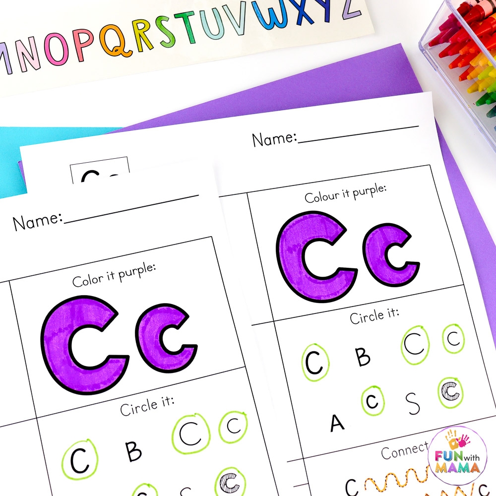 Printable Alphabet Worksheets To Turn Into A Workbook Fun With Mama