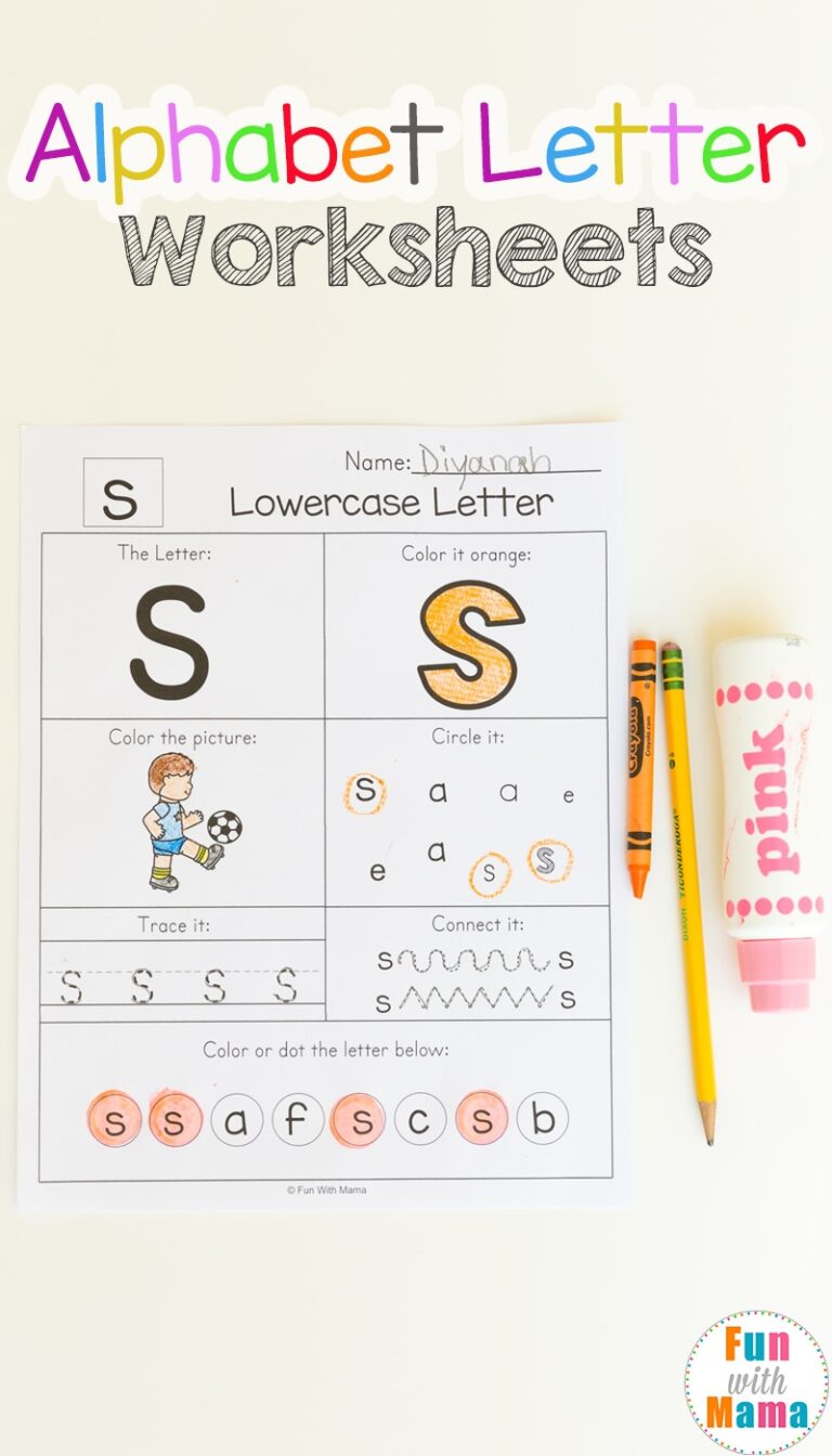 Printable Alphabet Worksheets To Turn Into A Workbook Fun With Mama