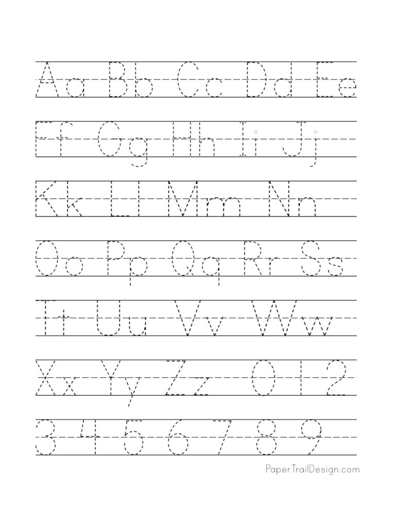 Printable Handwriting Worksheets UPPERCASE And LOWERCASE Etsy Worksheets Library