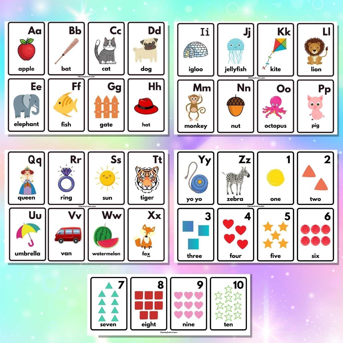 Free Printable Preschool Alphabet Flash Cards