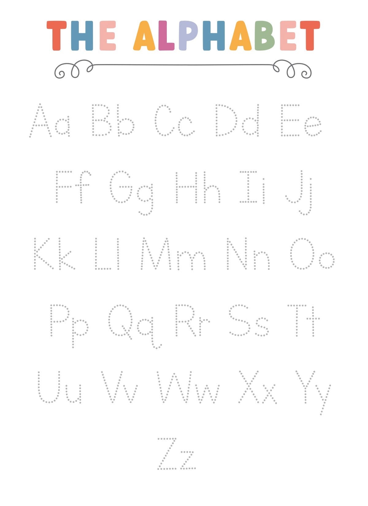 Printable Pre k Alphabet Tracing Worksheet Alphabet Practice 