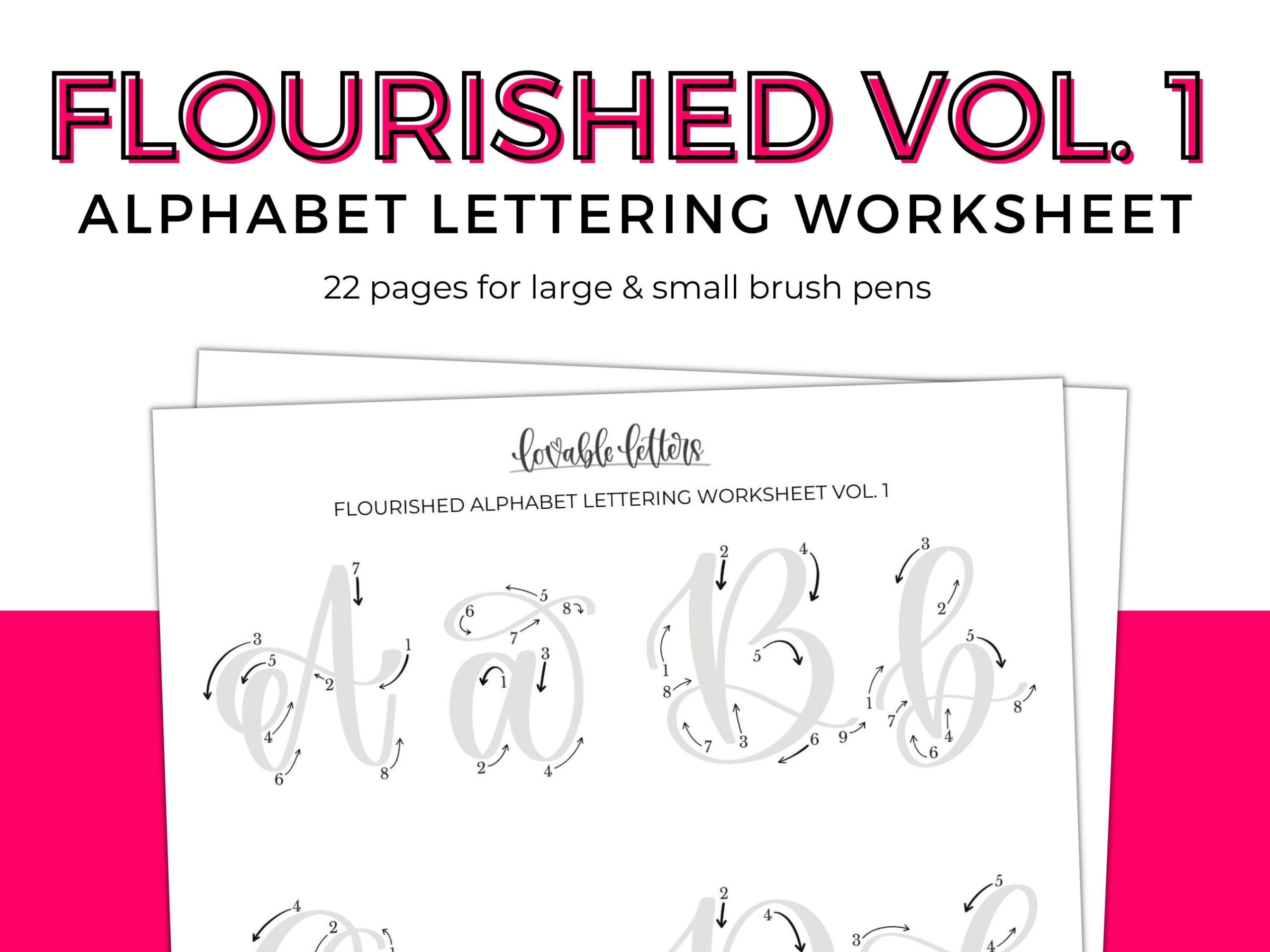 Script Alphabet Lettering Worksheet