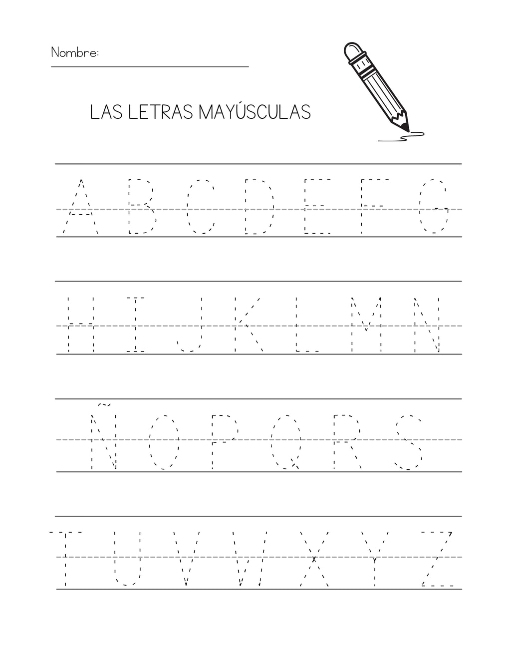 Spanish Alphabet Practice Worksheet Pdf