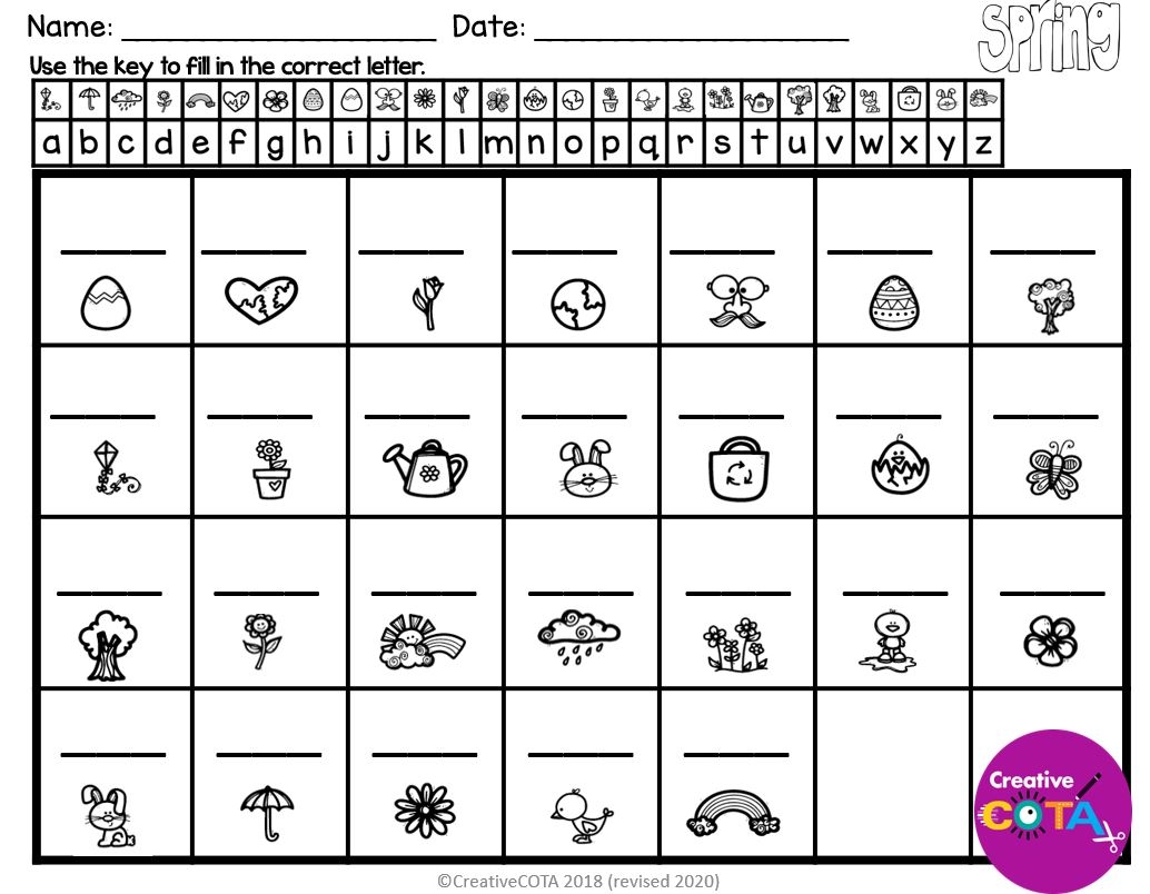 Spring Secret Code Handwriting Packet