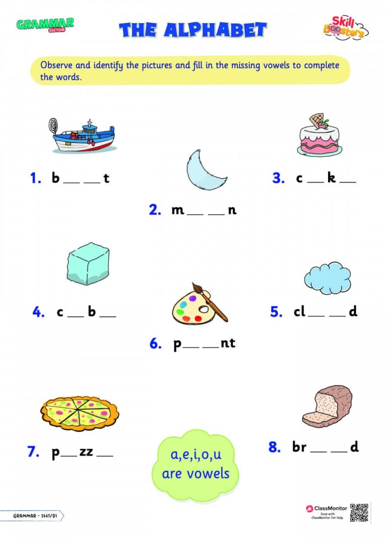 The Alphabet Activity Alphabet Worksheet Complete The Words ClassMonitor