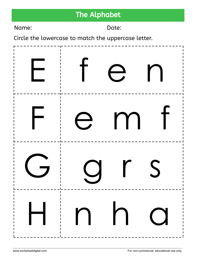 The Alphabets Upper And Lowercase A To Z Worksheet Digital Worksheets Library