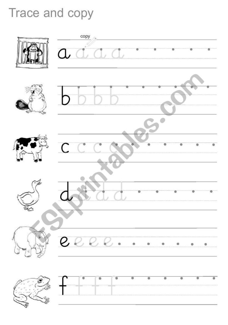 Trace And Copy ESL Worksheet By Hamadaasemsem