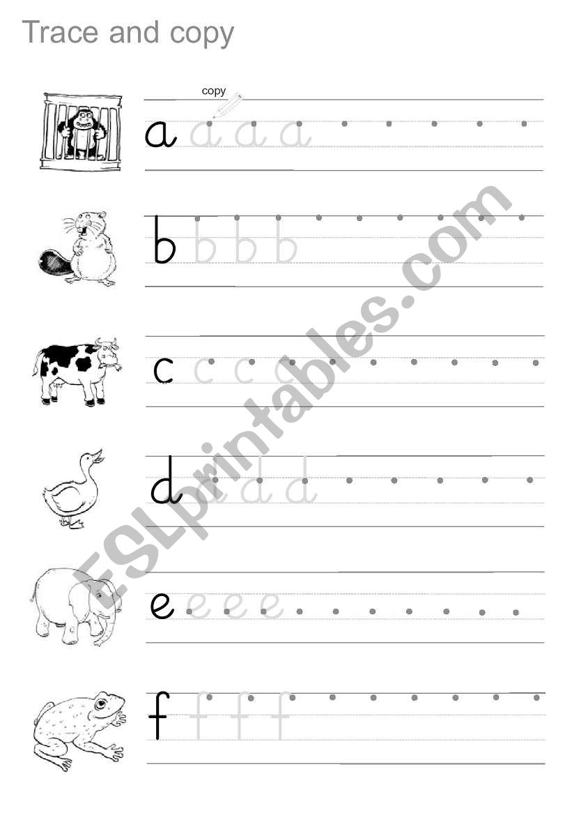 Trace And Copy ESL Worksheet By Hamadaasemsem
