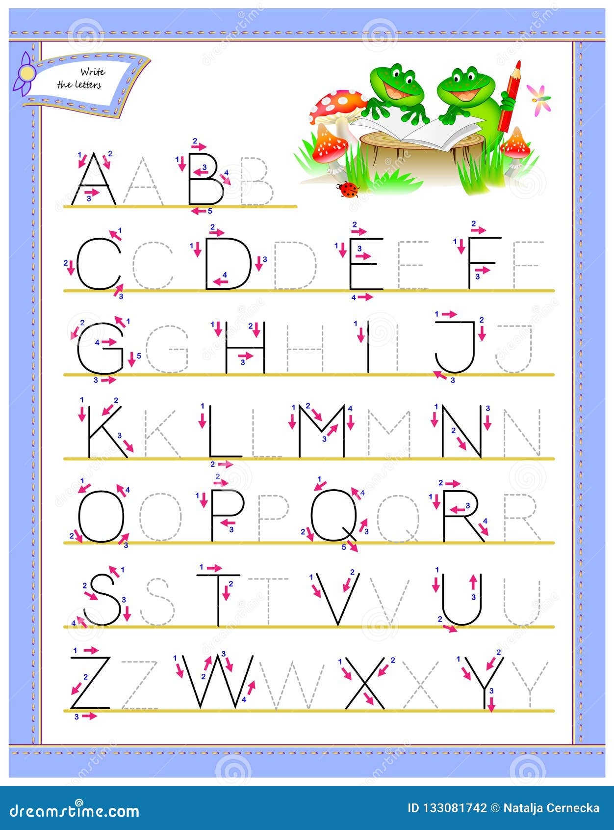 Tracing ABC Letters For Study English Alphabet Worksheet For Kids 