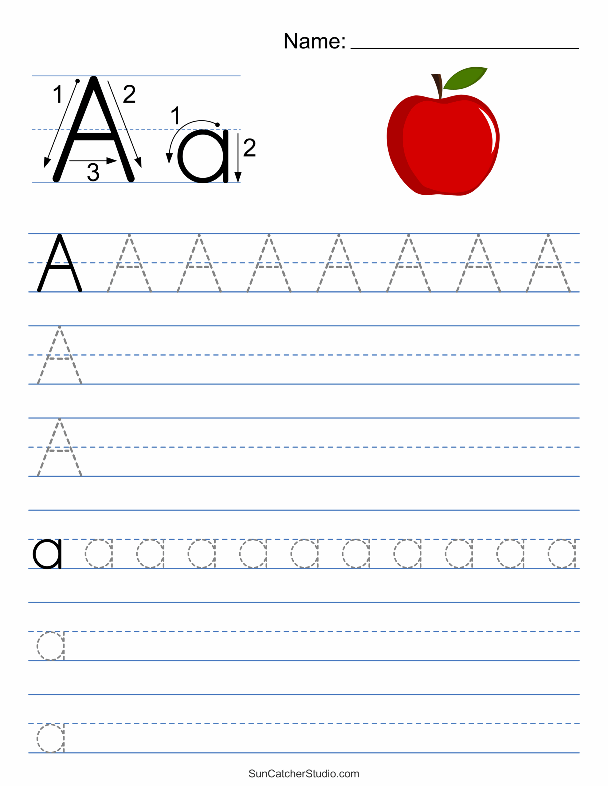 Alphabet Tracing Practice Worksheets Pdf