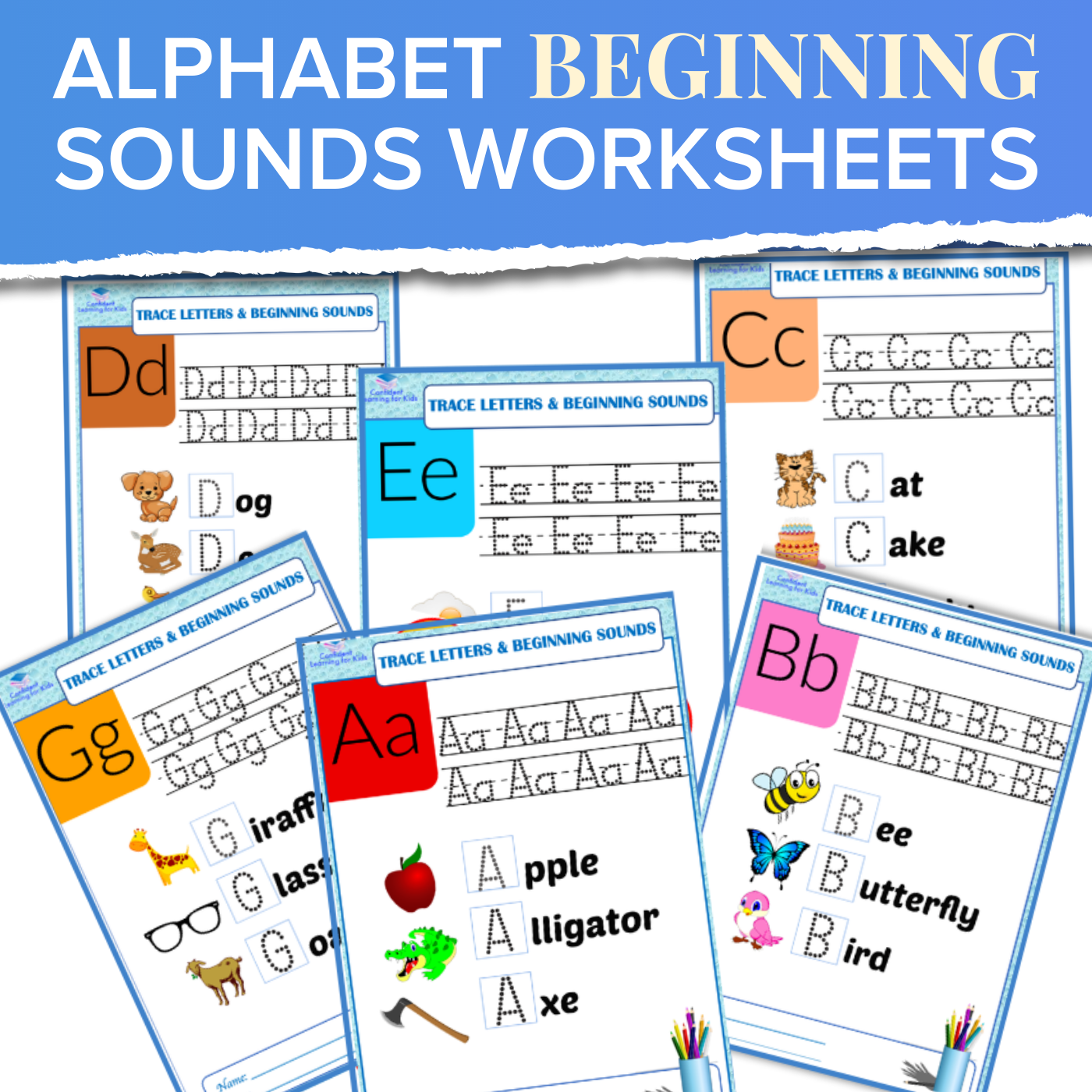 TRACING ALPHABET WORKSHEETS CREATIVE LEARNING FOR KIDS