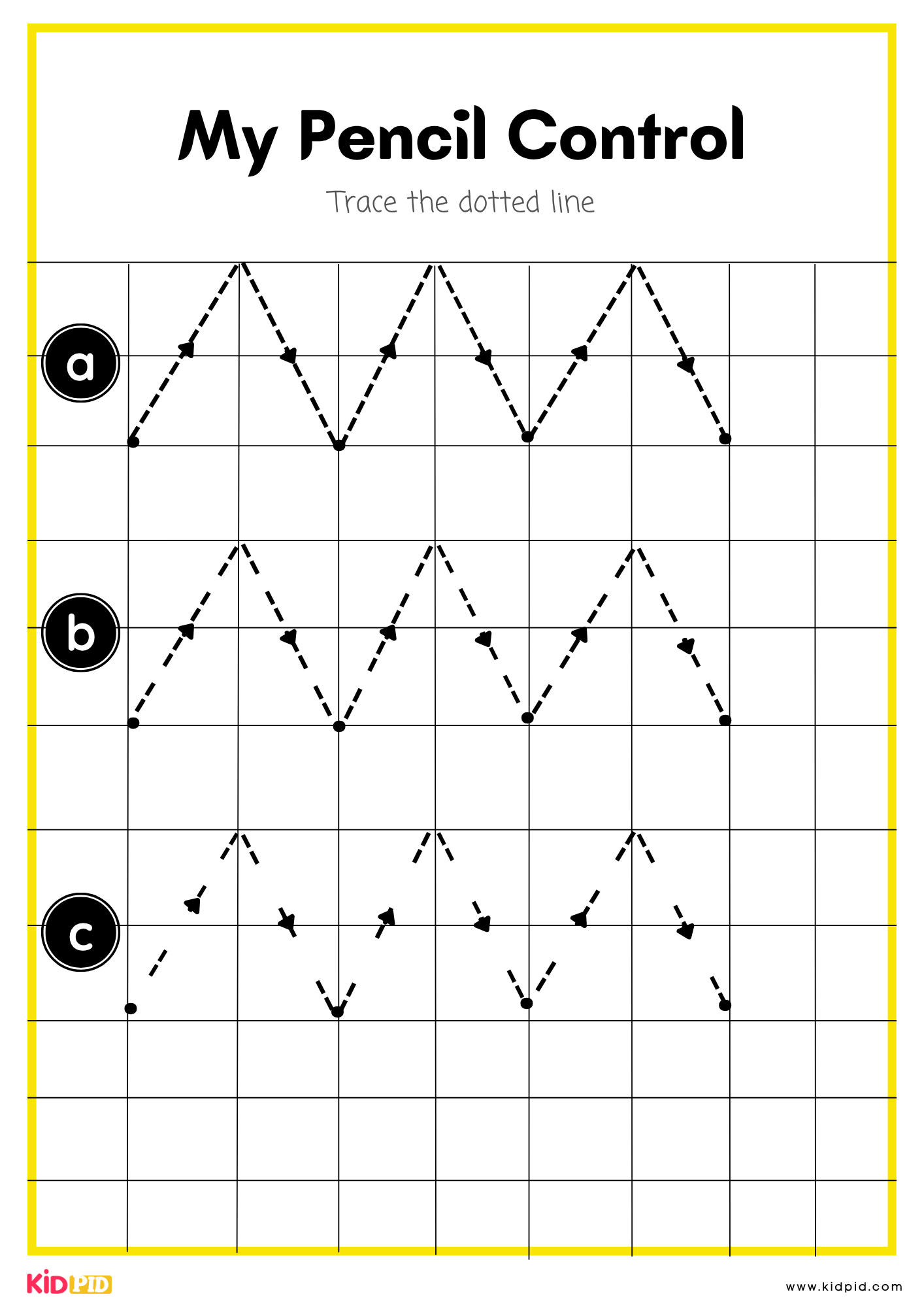 Pencil Control Alphabet Worksheets