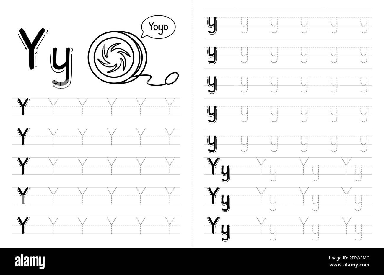 Preschool Alphabet Book Letter Y Printable