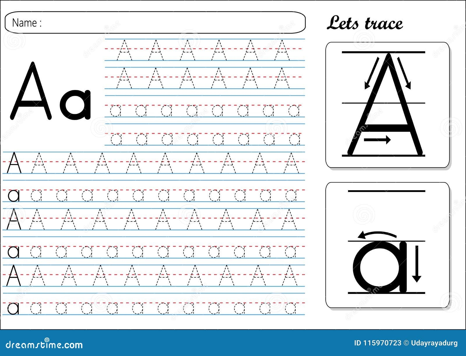 Big Alphabet Tracing Worksheets