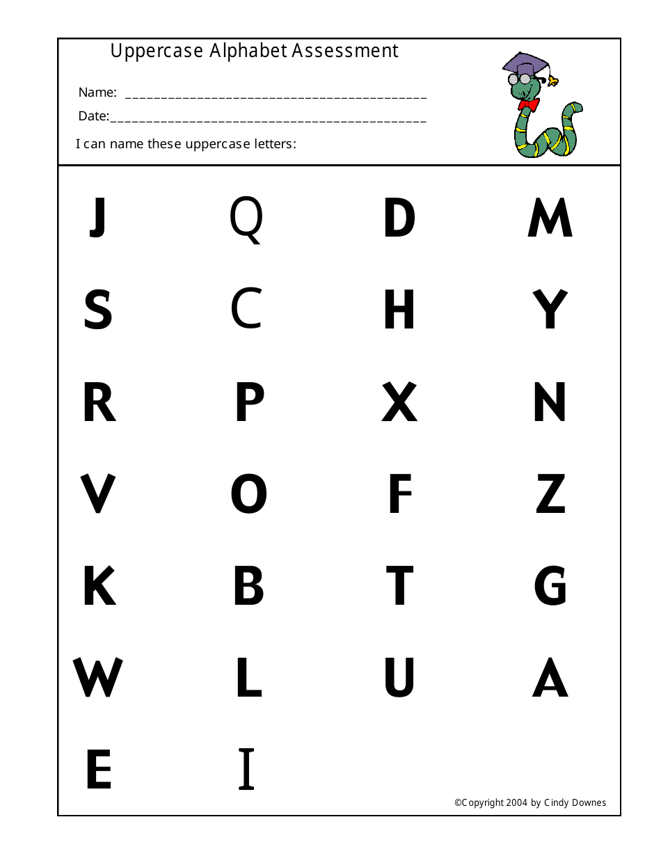 Alphabet Assessment Worksheet