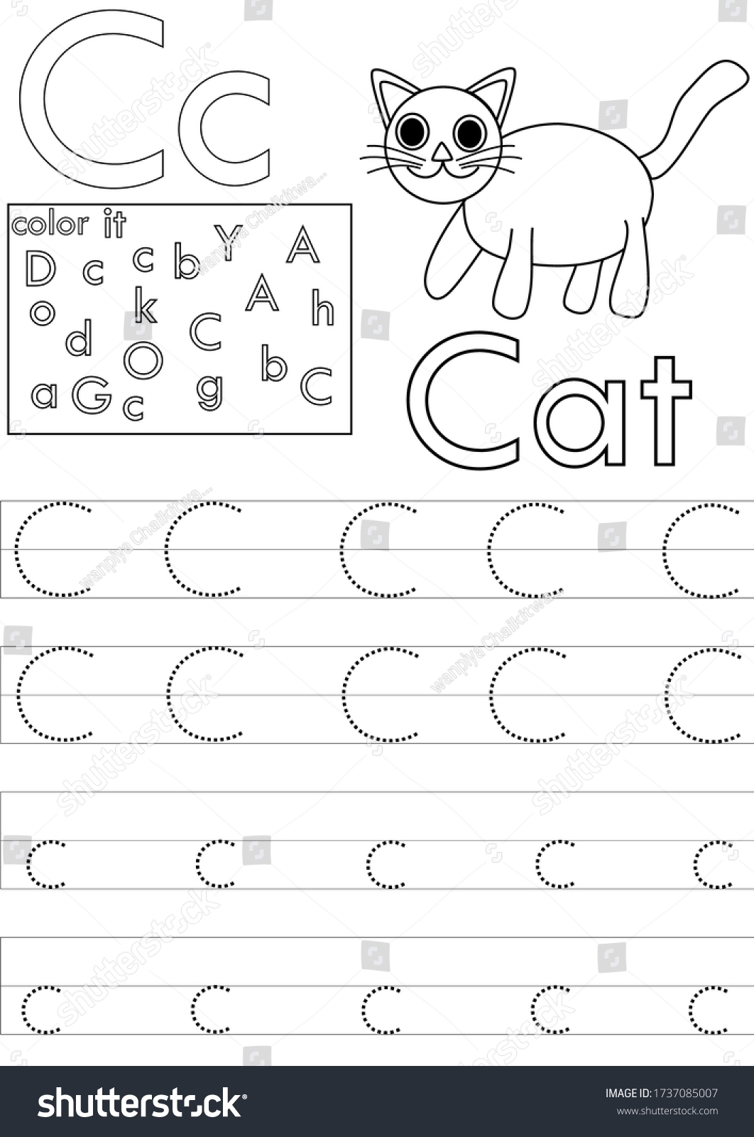 Alphabet C Tracing Worksheet