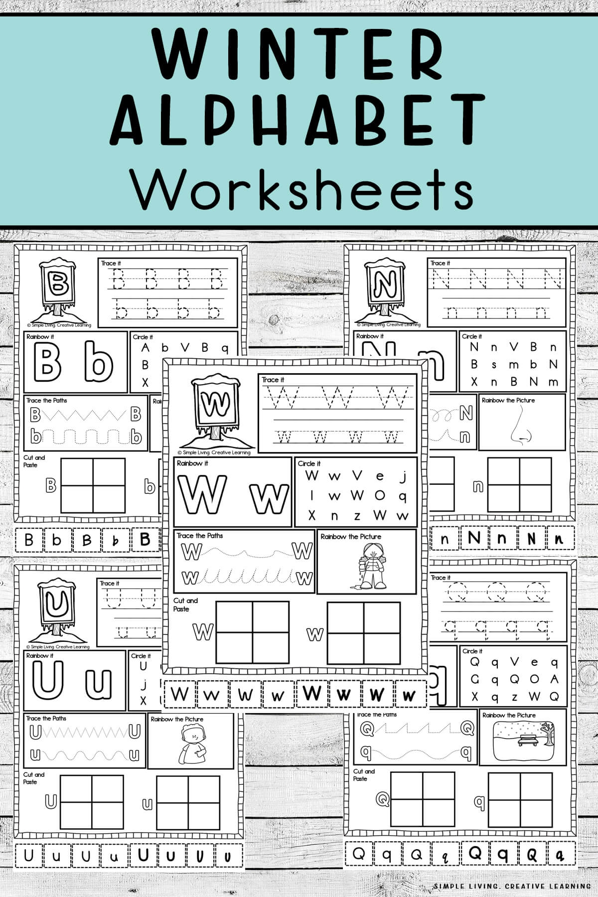 Winter Alphabet Worksheets Simple Living Creative Learning