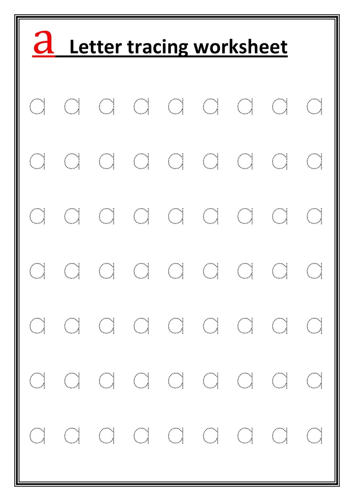 Small Alphabet Worksheets