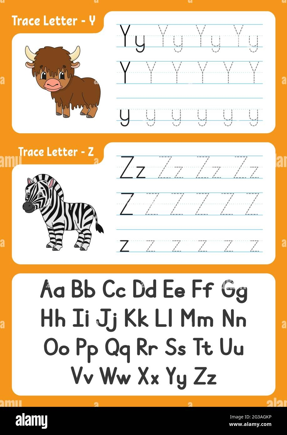 Writing Letters Tracing Page Practice Sheet Worksheet For Kids 
