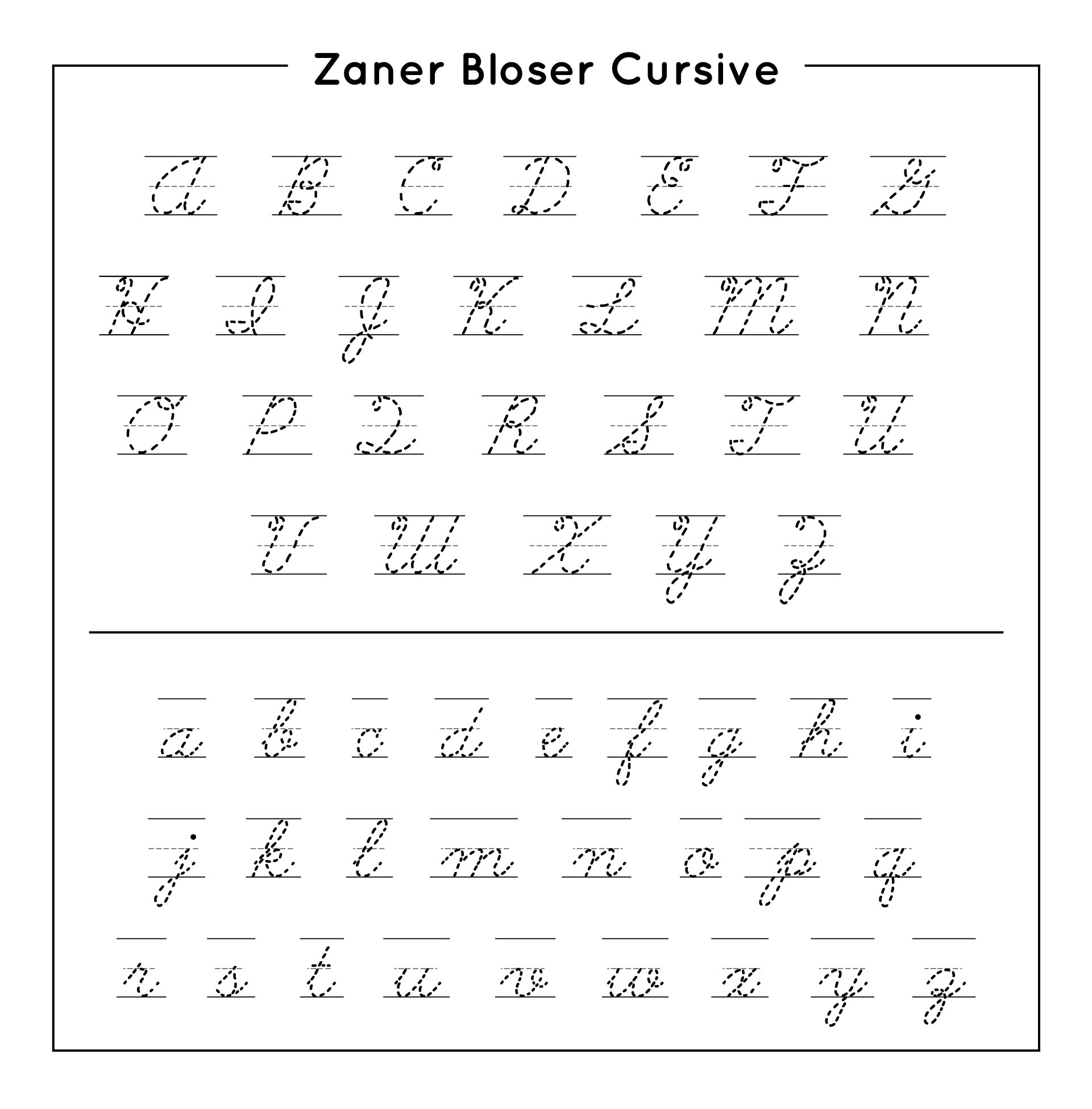 Zaner Bloser Manuscript Alphabet 10 Free PDF Printables Printablee